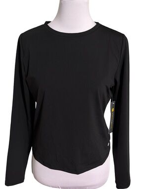 Everyday Black Long Sleeve Crewneck Top